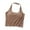 Khaki, variant on cfhntfmh Going out Top for Women Fashion Sleeveless Backless Scroop Neck Slim Stretchy Ribbed Knit Camisole Crop Tops S-Xl