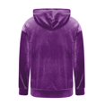 thumbnail image 4 of Women's Velvet Half Zip Up Hoodie Sweatshirt Casual Long Sleeve Pullover Tops with Pockets XL, 4 of 7