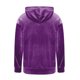 thumbnail image 4 of Sudadera con Capucha y Media Cremallera de Terciopelo para Mujer, Estilo Informal, Larga, con Bolsillos XL, 4 of 7