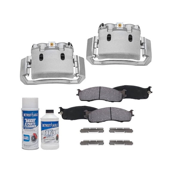 Front Brake Pad and Caliper Kit - Compatible with 2006 - 2008 Dodge Ram 1500 Extended Crew Cab Pickup 2007