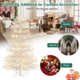 thumbnail image 4 of 6ft Pre-lit Christmas Tree,Hinged Xmas Tree 623 Snow Flocked Branch Tips,420 Warm White LED Lights,for Home Holiday Party,White, 4 of 9