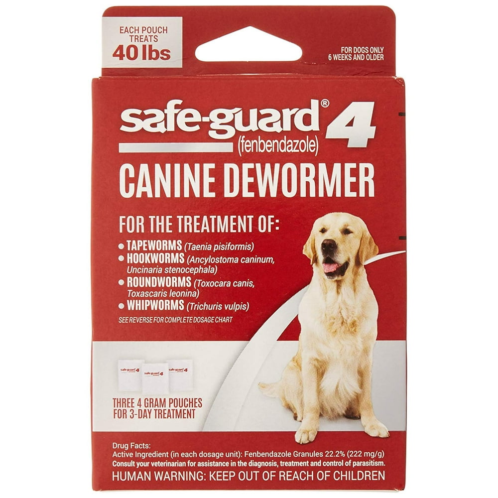 SafeGuard 4 Canine Dewormer, 4 Gram Pouches, 3Day Treatment Walmart