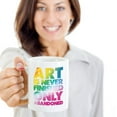 thumbnail image 2 of Art Is Never Finished Only Abandoned Gradient Color Quotes Coffee & Tea Gift Mug, Birthday Party Gifts & Accessories for Artists, Junior Artist, Painter and Men & Women Art Teacher, 2 of 4