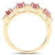 thumbnail image 2 of 14K Yellow Gold Plated 0.91 Carat Genuine Ruby and White Diamond .925 Sterling Silver Ring QJ Model, 2 of 4