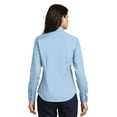 thumbnail image 2 of Port Authority Women's Long Sleeve Non Iron Twill Shirt-Sky Blue-2X, 2 of 2