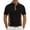Black, variant on IWRICH Short Sleeve Color Block Polo Shirt for Men Corduroy Stand Collar Tees Button up Business Tops Stylish T-Shirt White XL