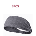 thumbnail image 2 of BESTSKY 3Pcs Bandana,Quick-Drying Head Scarf,Sweat Removal Elastic Headband Bandana Headband,Light Gray, 2 of 3