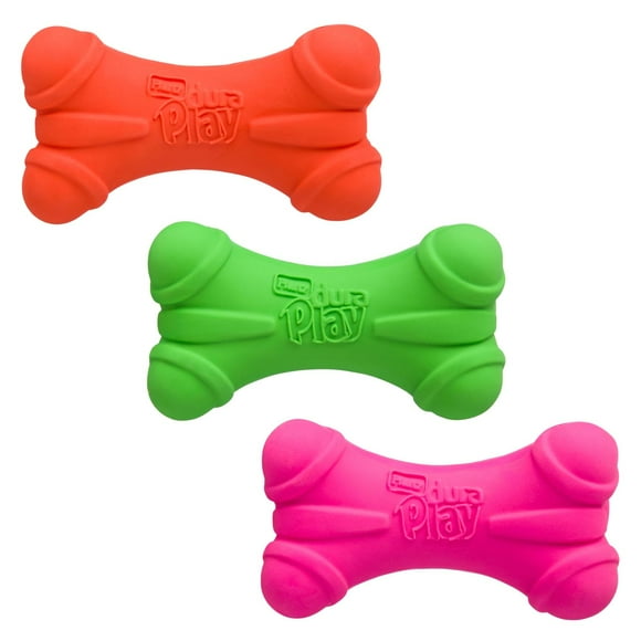 Juguete de Látex para Perro Hartz DuraPlay Hueso Mediano Paquete de 3