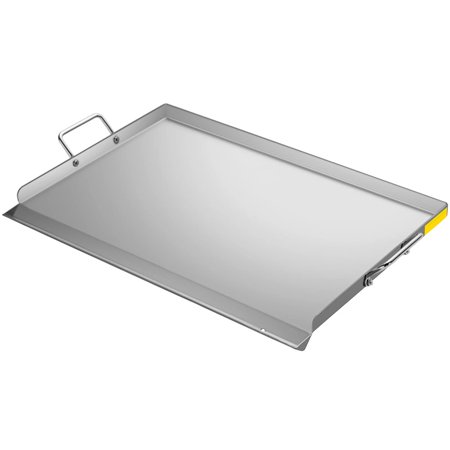

17 x 13 Stainless Steel Flat Top Griddle Charcoal/Gas Grill with 2 Handles