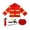 Red, variant on REDARER Kids Firefighter Cosplay Reflective Strip Jacket with Pretend Prop for Halloween Party Pretend Role Play Stage Performance Fancy Dress Outfit,A