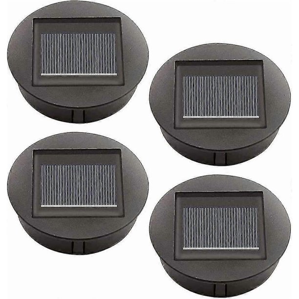 4 Pieces Replacement Solar Lights With Led Bulbs, Solar Top Lights Replacement, Led Solar Panel Lantern Cover
