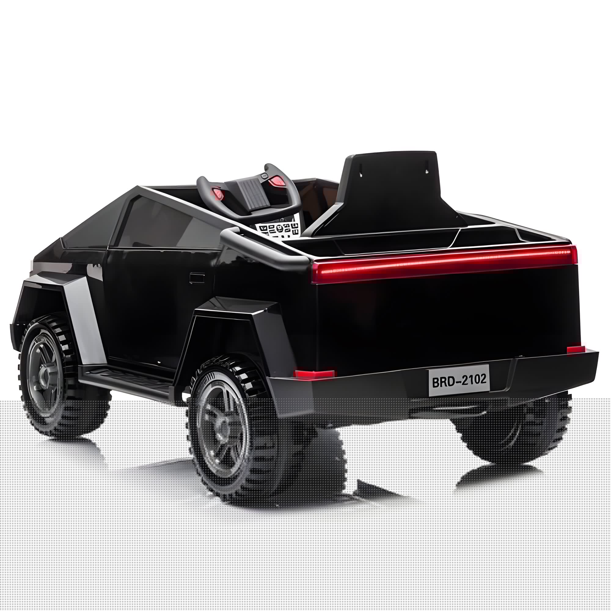 thumbnail image 4 of KingToys Black Cybertruck Style Kids Ride On Truck 12V With Remote Control, 4 of 4