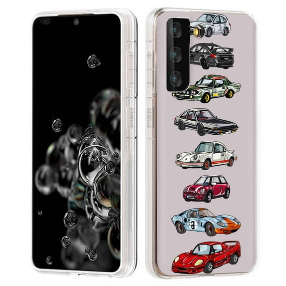 TalkingCase Slim Phone Case Compatible for Samsung Galaxy S21 5G, S30,(Not S21+,S21 Ultra),Vintage Cars 1 Print,Lightweight,Flexible,Soft, USA