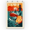 thumbnail image 2 of Tampa, Florida, Woodblock (36x54 Giclee Gallery Art Print, Vivid Textured Wall Decor), 2 of 3