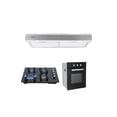 thumbnail image 1 of Campana de cocina acero inoxidable 75cm Thory, Parrilla de gas 4 quemadores cristal 60cm Clio, Horno de gas empotrable encendido electrico 65L 60cm Motrix Odipo Thor 75 + Clio + Motrix HORNO GAS, 1 of 4
