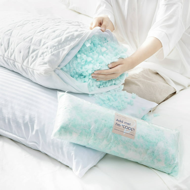 Memory Foam Pillows Queen Size Set of 2 Gel Pillow with Ventilated Washable  Pill