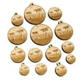thumbnail image 1 of Tropical Beach with Palm Trees Wood Mini Charms Shapes DIY Craft Jewelry - No Hole - 12mm (26pcs), 1 of 7
