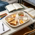 thumbnail image 1 of EGNMCR Kitchen Gadgets, Kitchen Accessories Compartmentalized Plastic Meal Tray And Student Meal Tray For Home And School Use And Light Meal Plates And Available In 3 Colors Plastics dinner plates, 1 of 6