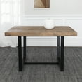 thumbnail image 3 of Walker Edison Rustic Distressed Solid Wood Dining Table, Rustic Oak, 3 of 12