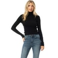 thumbnail image 5 of MixMatchy Women's Long Sleeve Turtle Neck Fitted Crop Ribbed Knit Sweater, 5 of 7