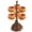 C, variant on Halloween Pumpkin Snack Bowl Stand Spooky Holiday Decoration Broomstick Serving Stand with 4 Bowls for Candy Salad Fruits Party Theme Supply Set