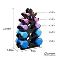 thumbnail image 3 of Soporte para mancuernas Josmimic de 5 niveles para gimnasio en casa, capacidad de 90 kg, 3 of 8