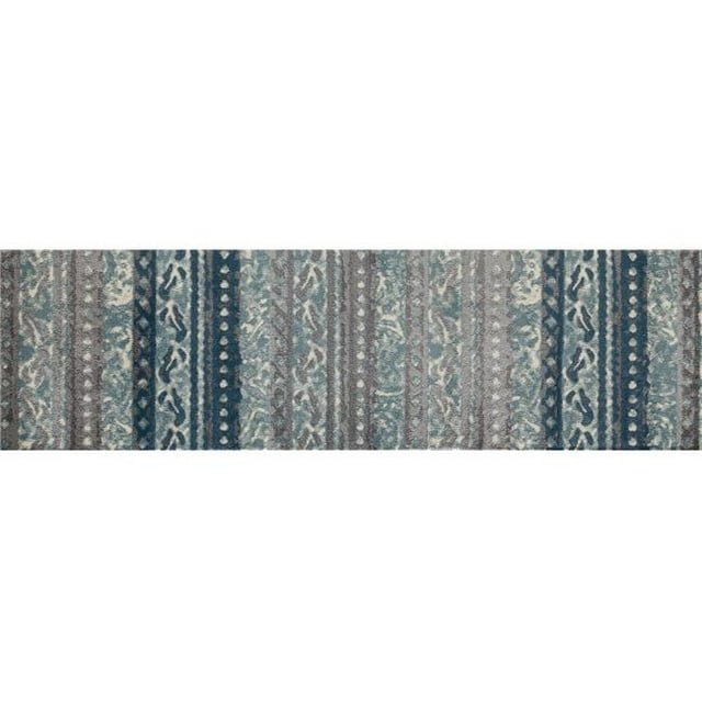 Art Carpet 21803 2 x 8 ft. Novi Collection Flowing Woven Area Rug Runner, Blue