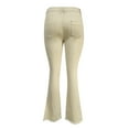 thumbnail image 4 of Ketyyh-chn99 Women's Pants Casual Summer Mid Rise Distressed Jeans with Pockets Khaki,M, 4 of 5