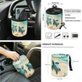 thumbnail image 4 of Yuyamidu Sea Turtle Front Car Seat Cover with Armrest Pad Steering Wheel Cover Seat Belt Pads Beach Trash Bin Starfish Air Vent Bag Coasters Rearview Mirror Cover Keyring Car Accessories Set of 12, 4 of 7
