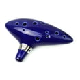 thumbnail image 2 of Ocarina de porcelana de 12 agujeros en C alto con soporte, caja de regalo, cordón, mini instrumento de viento para principiantes, 2 of 12