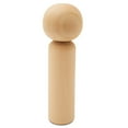 thumbnail image 5 of 4-3/4 Inch Kokeshi Blank Wooden Doll, Pack of 100 Unfinished Wooden Peg Dolls, Wooden Figurines for Crafts & Ornaments, by Woodpeckers, 5 of 8