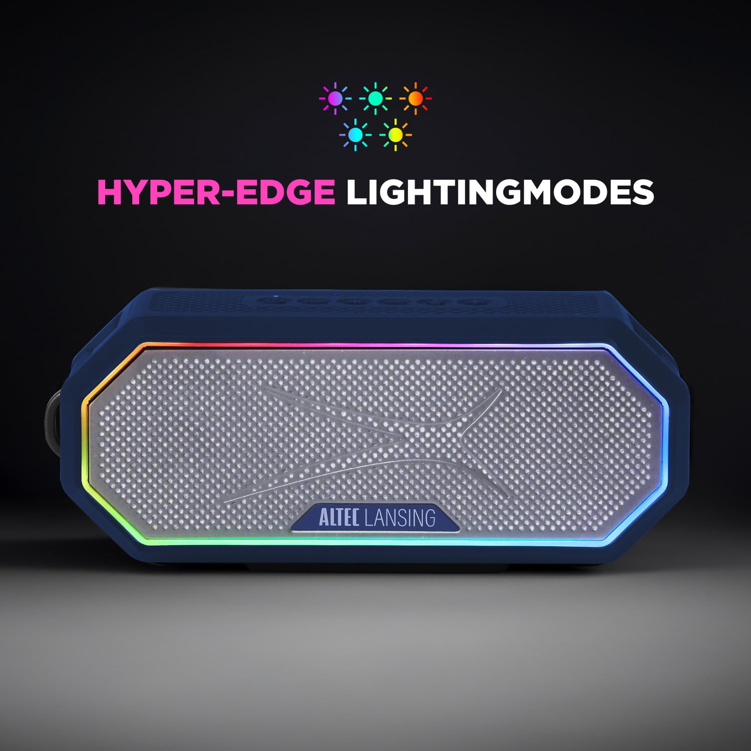 Altec Lansing Hydra Jolt 2.0 Everything Proof Wireless Magnetic Portable Bluetooth Speaker, Periwinkle Blue White, IMW1202-PERIWT