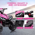 thumbnail image 4 of Royalbelle VTT Électrique 12 V, Quatre Roues avec Musique, Lumières DEL, Démarrage en Douceur, Port USB, Pneus à Bande de Roulement et Modes de Vitesse Réglables – Idéal pour Garçons et Filles, Rose, 4 of 7