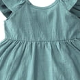 thumbnail image 5 of Edvintorg Girls Dresses Cute Ruffle Hem Sleeveless Loose Fit Casual Princess Dress Kids Clothes Girls Size 0-6, 5 of 7