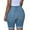 Blue, variant on Taqqpue Womens Plus Size High Waist Stretchy Jean Shorts Casual Summer Ripped Frayed Distressed Denim Shorts Folded Hem Hot Short Jeans Leggings