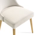 thumbnail image 6 of XDECO Upholstered Dining Chairs Set of 2 with wooden legs, Mid-Century Modern Accent Linen Blend Fabric Thick Cushion Chairs for Indoor Outdoor Living Room Bedroom Restaurant, 6 of 8