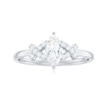 thumbnail image 5 of Rosec Jewels Moissanite Marquise Engagement Ring for Women - 4X8 mm - Designer Ring - D-VS1 Quality Certified, 10K White Gold, US 6.00, 5 of 9