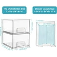 thumbnail image 3 of 10 Pack Clear Stackable Storage Drawers, 4.4'' Tall Acrylic Bathroom Makeup Organizer,Plastic Storage Bins For Vanity, Undersink, Kitchen Cabinets, Pantry, Home Organization, 3 of 10