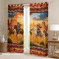thumbnail image 2 of Homewish Western Cowboys Black Out Curtains for Teens Boys Girls,Animal Horse Curtains Pack of 2 (42x63 Each),Exotic Style Bedroom Curtains,Luxury Bedroom Decor, 2 of 6