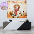 thumbnail image 4 of Happy Thanksgiving Beagle with Turkey Pumpkins Autumn Vibes Tapestry Beagles Dog Lover Gifts Idea Wall Hanging Backdrop Home Decor - 12018, 4 of 5