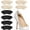 Color 28, variant on Heel Pads for Shoes That are Too Big 20 Pairs of Heel Grips Liner Cushions Inserts for Loose Shoes Women Men Heel Cushions for Heel Pain Relief, Prevent Painful Blisters (Pale Apricot Black)