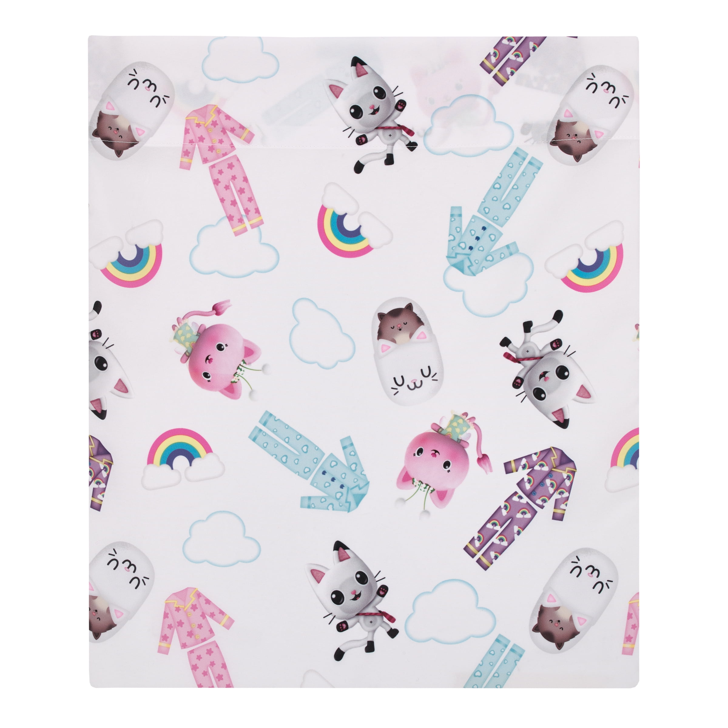 DreamWorks Gabby's Dollhouse Dream It Up 4 Piece Toddler Bed Set, Pink, Purple, Comforter, Top Sheet, Fitted Sheet, Pillowcase