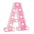 thumbnail image 1 of Letrero con letras LED con purpurina Warkul - Luz LED, luz nocturna, decoración para fiestas, bodas y hogar, con orificio para colgar, 1 of 8