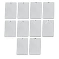 thumbnail image 2 of 10 Pièces Métal Plat Rectangle Blanc Estampage Charmes Métal Estampage Pendentifs Tag 9x25mm, 2 of 9