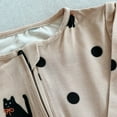 thumbnail image 7 of Baby Rompers Boy Baby Fall Winter Full Zip Footless Pajamas Cartoon Cat Bear Print Long Sleeve Zipper One Piece Jumpsuits Bodysuit Baby Bubble Romper Khaki 12 Months-18 Months, 7 of 7
