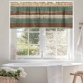 thumbnail image 4 of Retro Valances for Windows, 60 x 18in, Brown Green Striped Antique Wood Background Rod Pocket Kitchen Valance Curtain Light Filtering Window Treatments for Living Room Bedroom, 1 Panel, 4 of 7