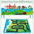 thumbnail image 5 of OLAKIDS Train Table, 80 Pieces Wooden Kids Activity Toy Table Playset with Reversible Detachable Tabletop, Tracks, Train, Railway, City, Gift for Toddler Boys Girls Ages 3+, 5 of 9