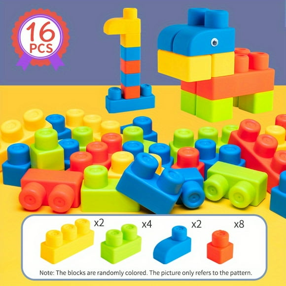 Puzzle Assembled Soft Rubber Block Large Particle Toys