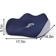 thumbnail image 2 of Orthopedic Memory Foam Seat Cushion with Lumbar Support – Sciatica, Tailbone, Coccyx, Hip & Back Pain Relief – 5-Zone Ergonomic Design for Office Chair, Car, Wheelchair & Home Use (Blue), 2 of 7