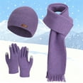 thumbnail image 2 of Stay Cozy All Winter Long With This Ultra Soft Knit Scarf And Hat Set Complete With Elegant Fringe For Cold Weather Adventures, 2 of 3